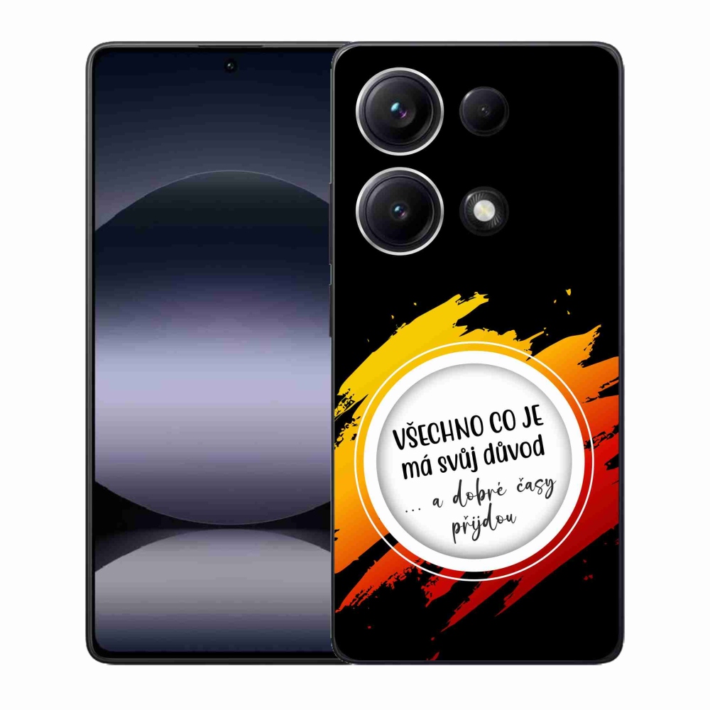 Gelový kryt mmCase na Xiaomi Redmi Note 14S - citát 3 černé pozadí