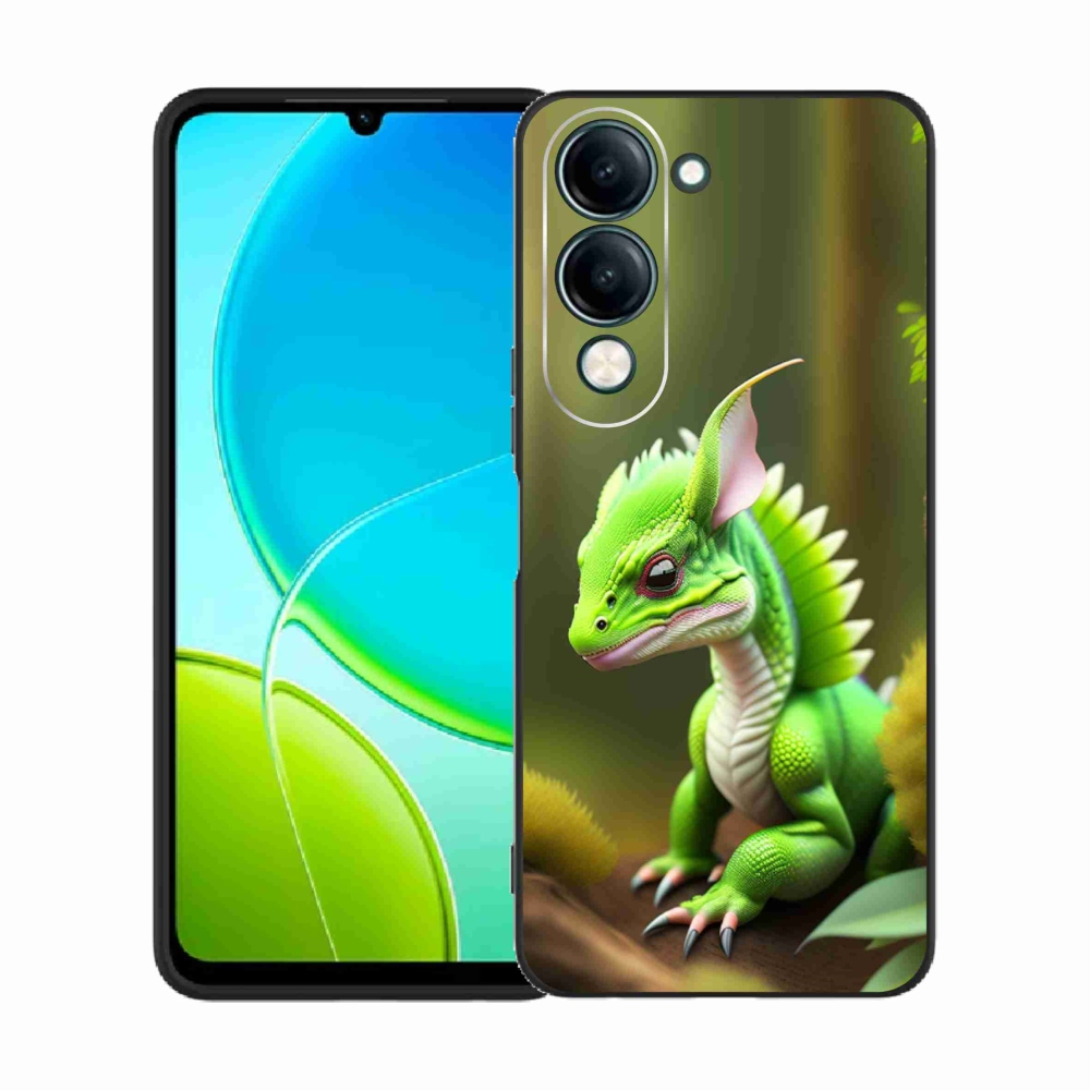 Gelový kryt mmCase na Vivo Y29s 5G - zelený dráček