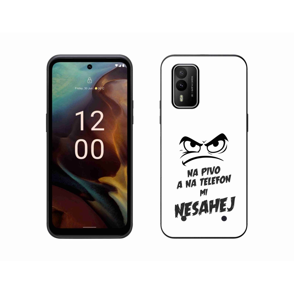 Gelový kryt mmCase na Nokia XR21 - pivní motiv 2 bílé pozadí