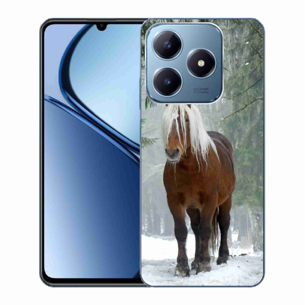 Gelový obal mmCase na Realme C63 - kůň v lese
