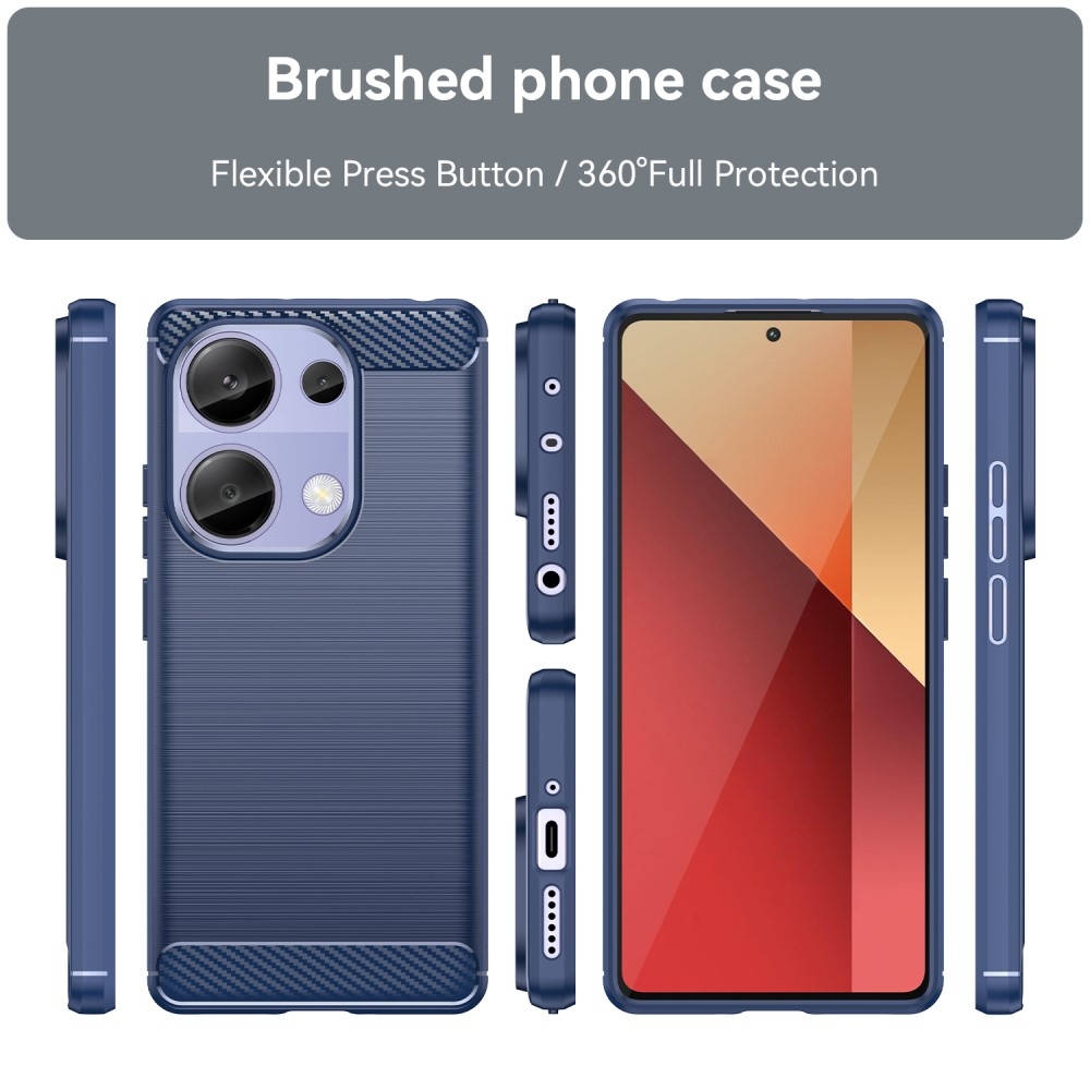 Carbon odolný gelový obal na Xiaomi Redmi Note 13 Pro 4G/Poco M6 Pro - modrý