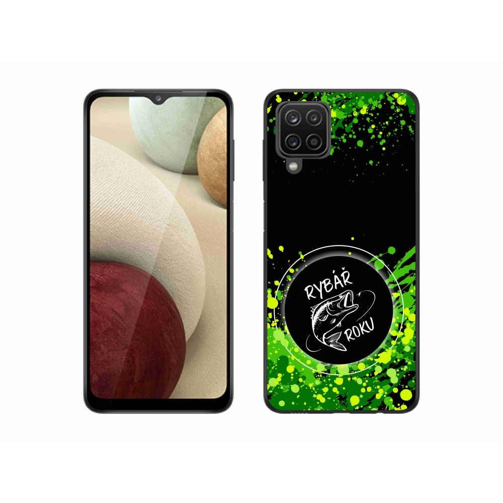 Gelový kryt mmCase na Samsung Galaxy M12 - rybář roku černé pozadí