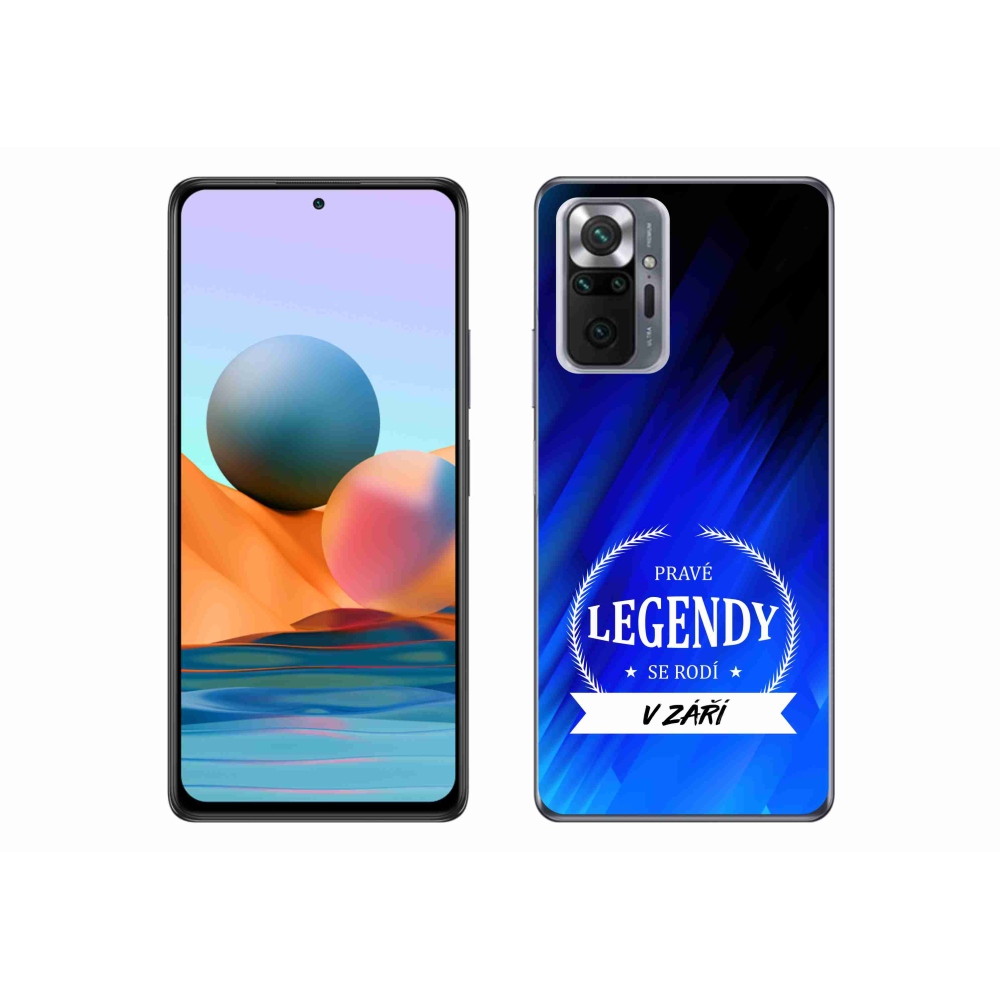 Gelový kryt mmCase na Xiaomi Redmi Note 10 Pro - legendy v září modré pozadí
