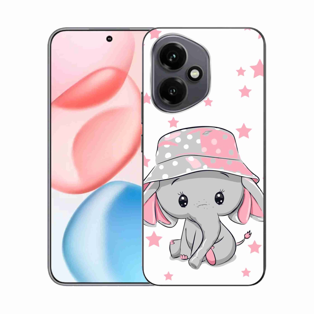 Gelový kryt mmCase na Honor 400 - růžový slon