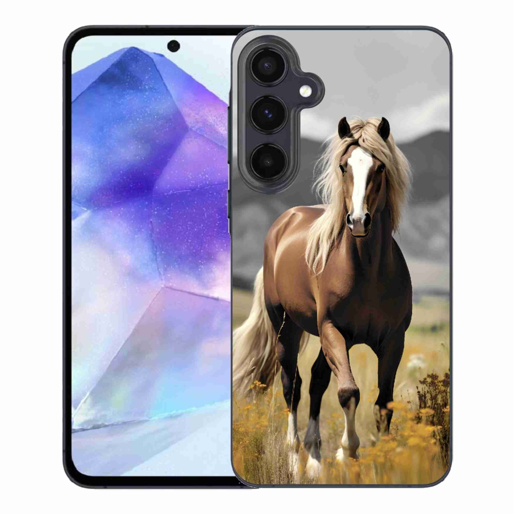Gelový kryt mmCase na Samsung Galaxy A55 5G - hnědý kůň 1