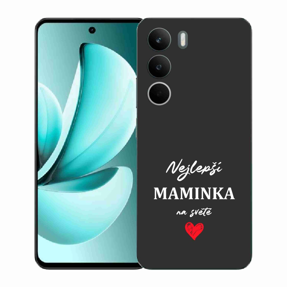 Gelový kryt mmCase na Realme C71 - nejlepší maminka 1 černé pozadí