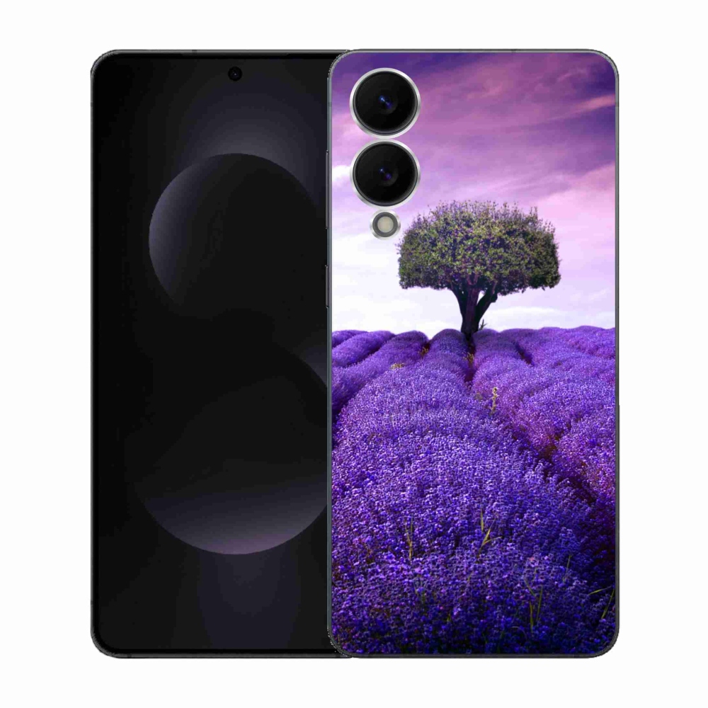 Gelový kryt mmCase na Samsung Galaxy S25 Edge - levandulová louka