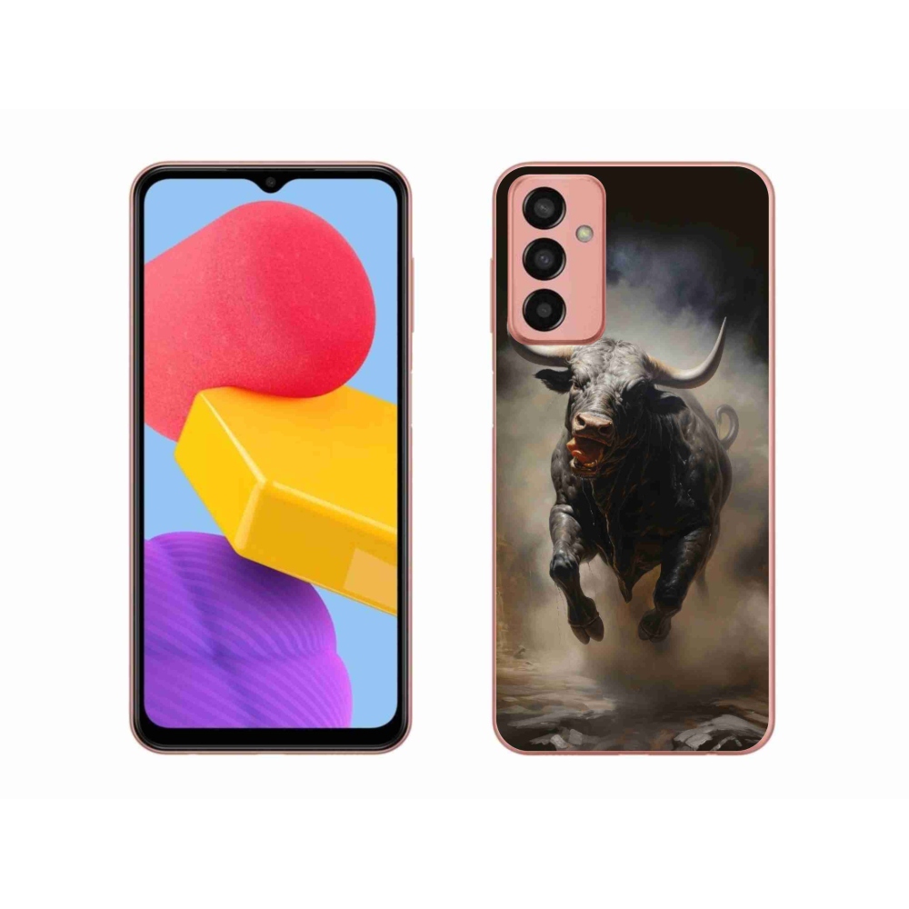 Gelový kryt mmCase na Samsung Galaxy M13 - rozzuřený býk