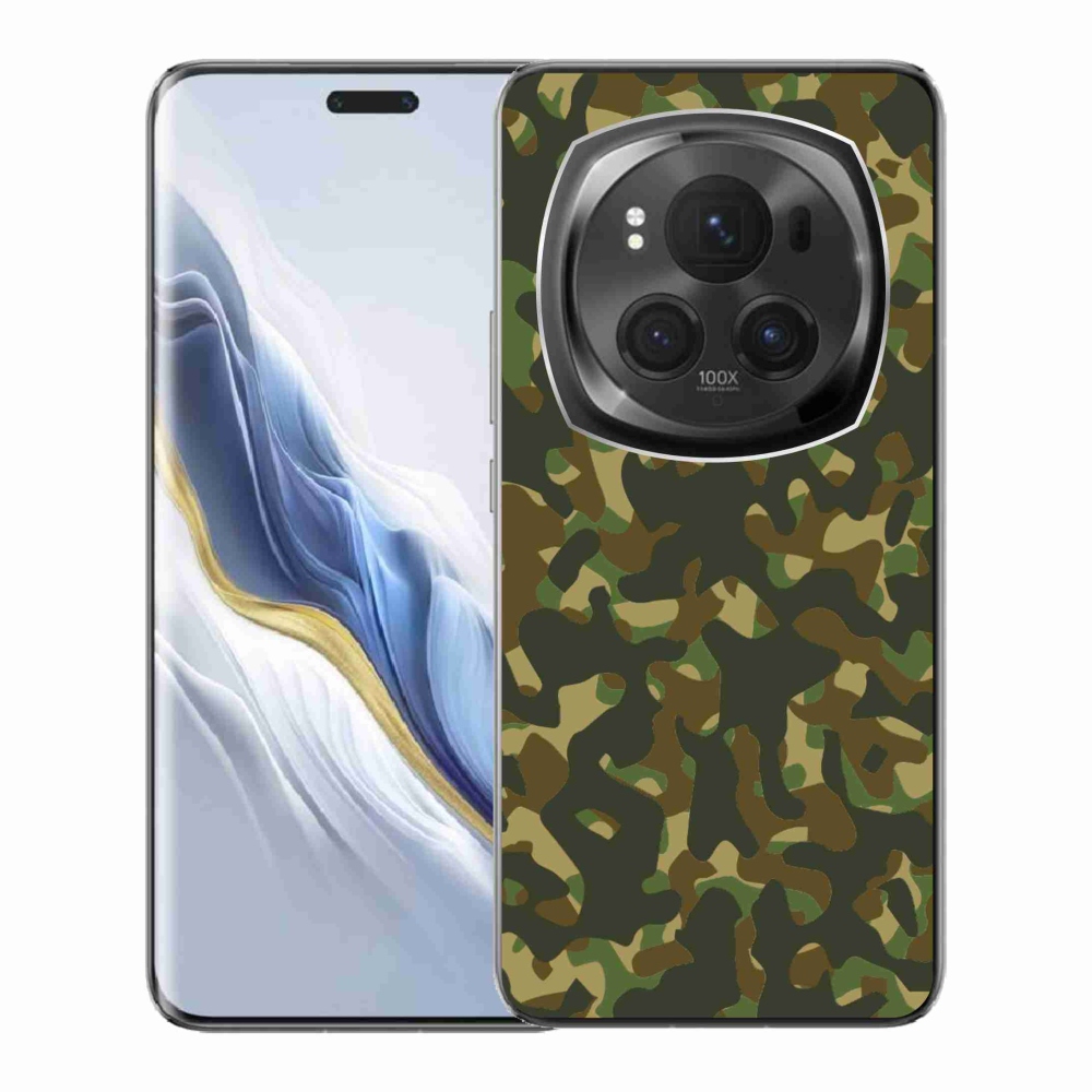 Gelový kryt mmCase na Honor Magic 6 Pro 5G - maskáčový vzor 1