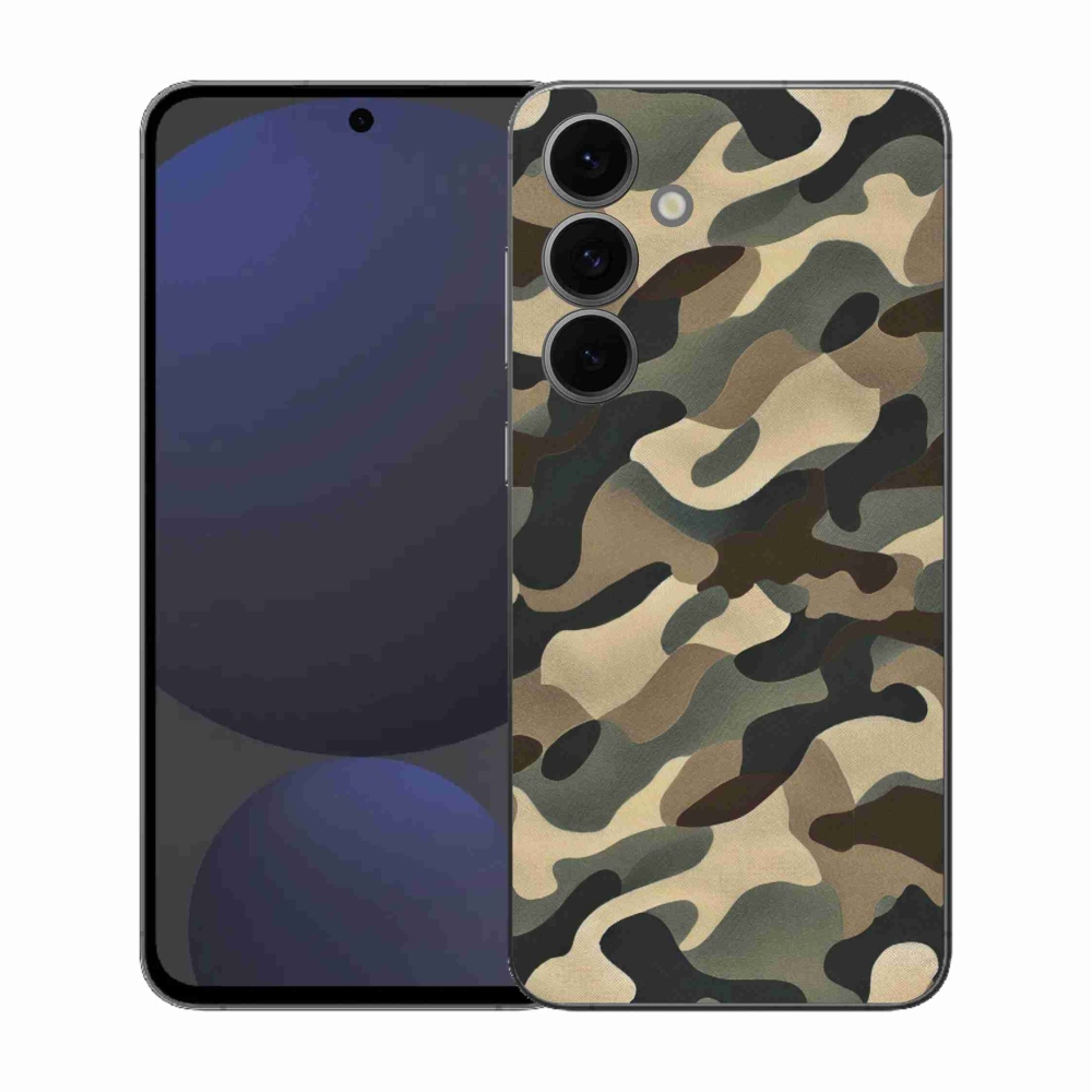 Gelový kryt mmCase na Samsung Galaxy S25 FE - maskáčový vzor 11