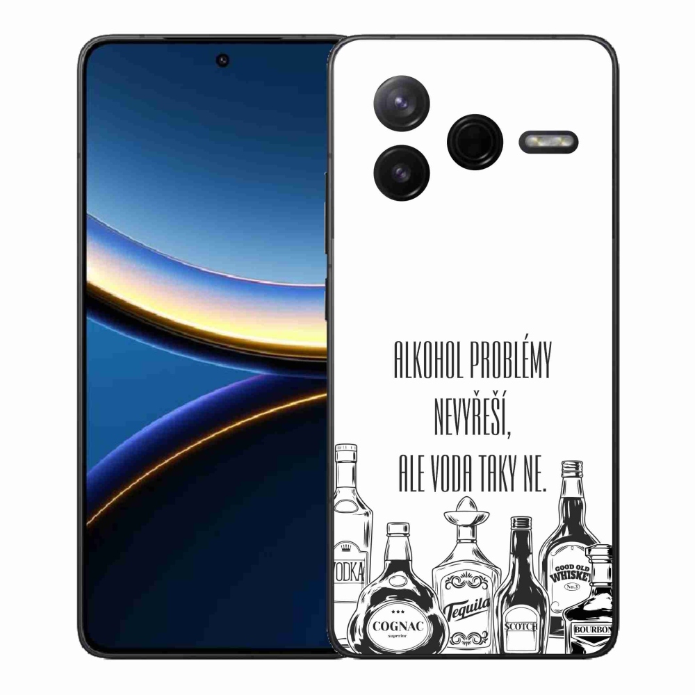 Gelový kryt mmCase na Xiaomi Poco F7 Pro - vtipný text bílé pozadí