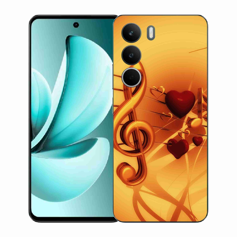 Gelový kryt mmCase na Realme C71 - noty