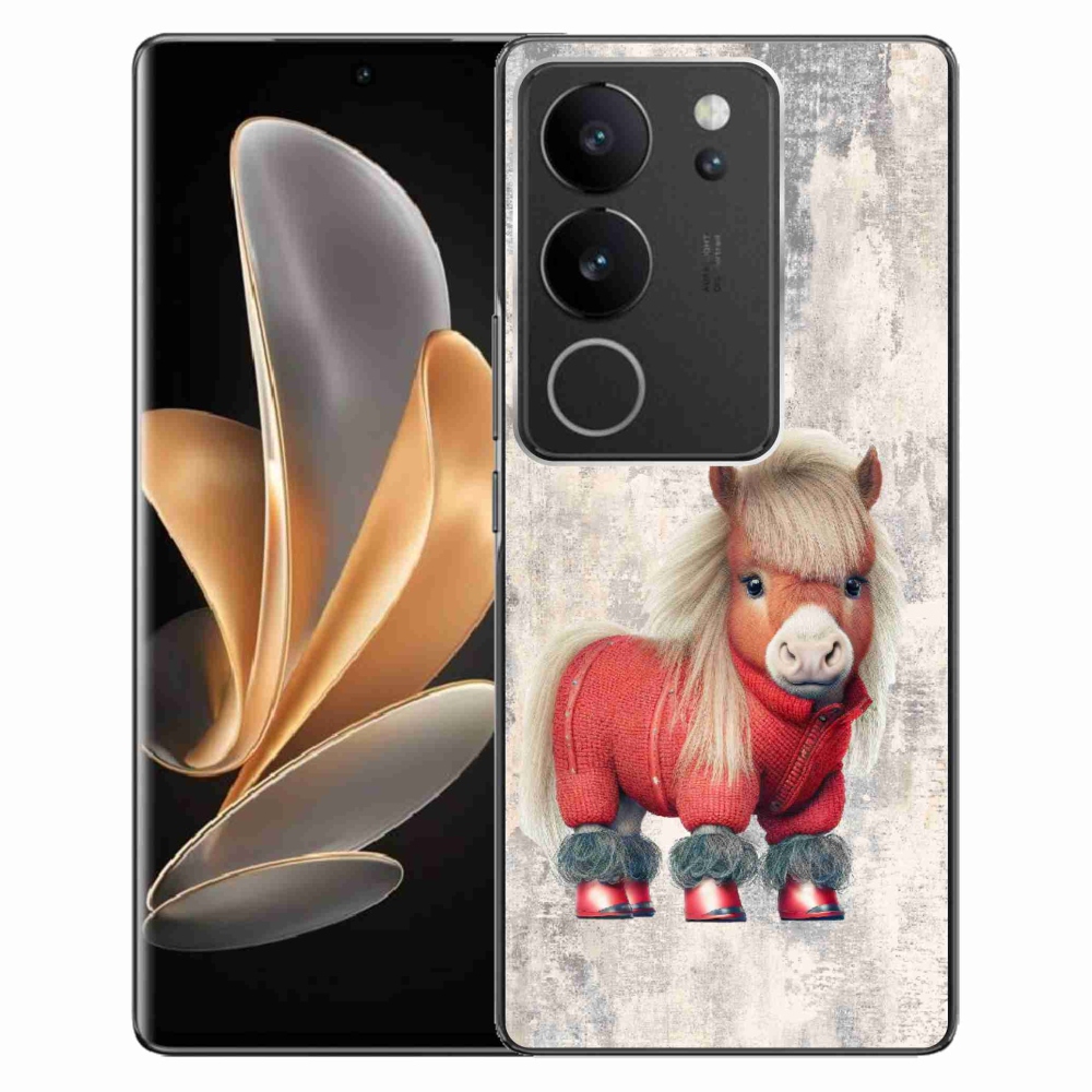 Gelový kryt mmCase na Vivo V29 5G - poník ve svetru