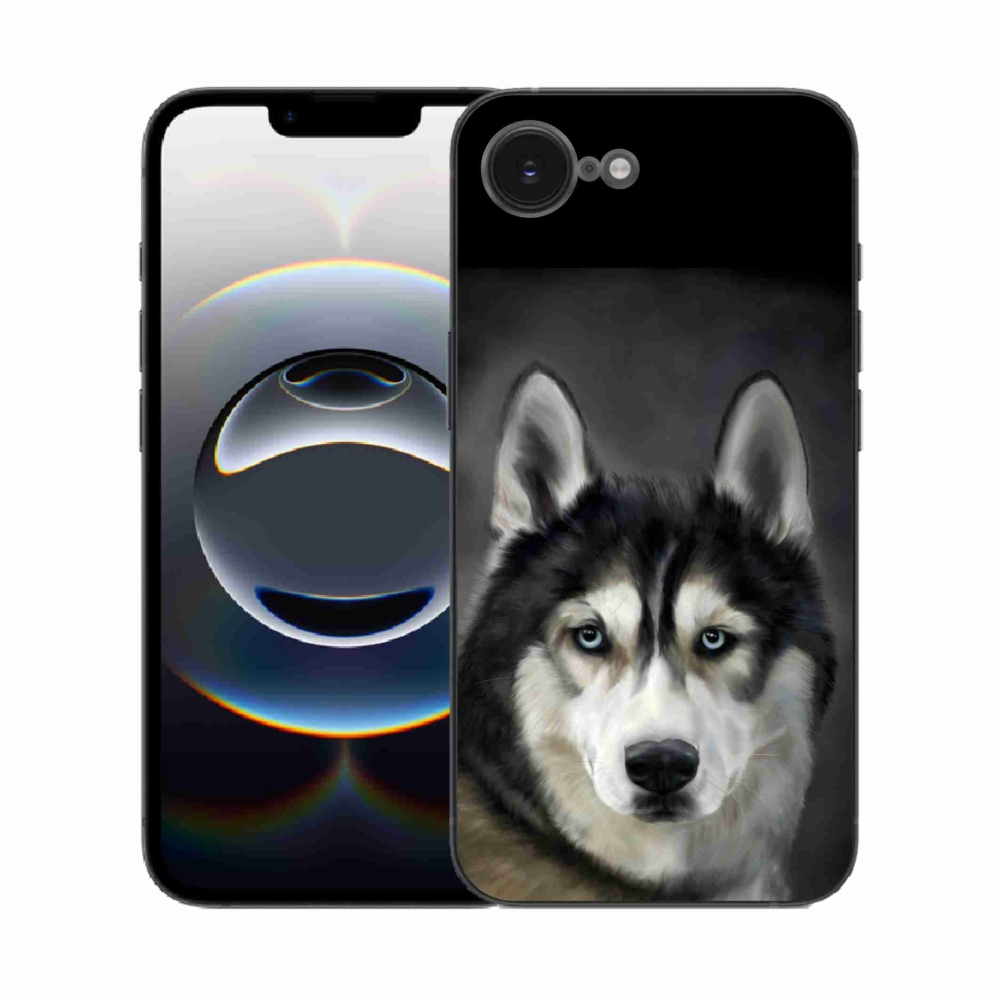 Gelový kryt mmCase na iPhone 16e - husky