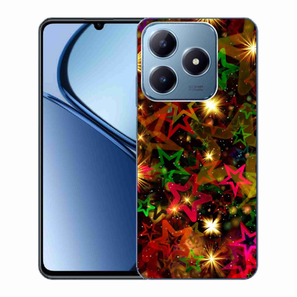 Gelový kryt mmCase na Realme C63 - barevné hvězdičky