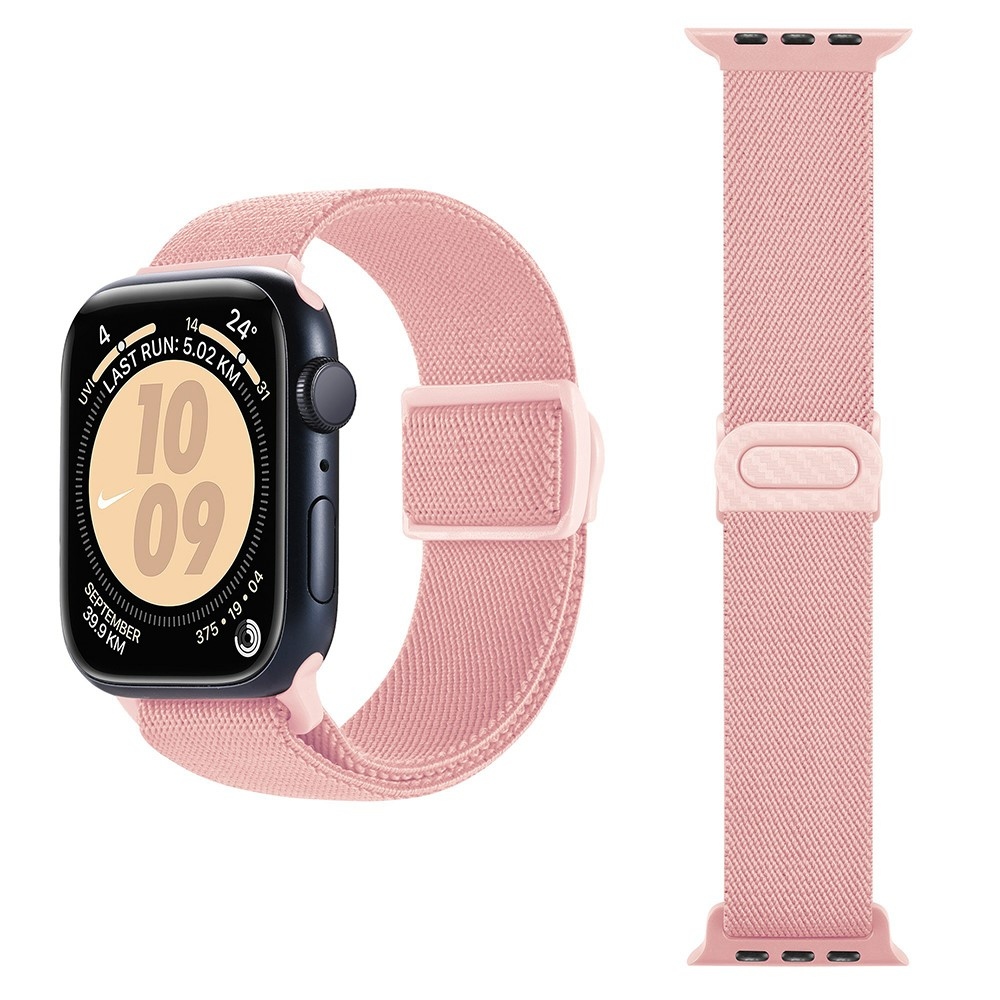 Gradient nylonový řemínek na Apple Watch Ultra/Ultra 2 49mm/SE/SE 2022/2023 44mm/9/8/7 45mm/6/5/4 44mm/3/2/1 42 mm - růžový