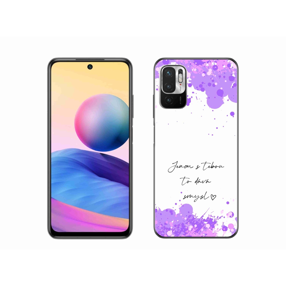 Gelový kryt mmCase na Xiaomi Redmi Note 10 5G - zamilovaný text bílé pozadí