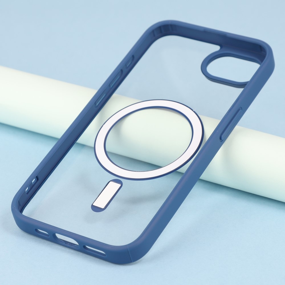 Matte gelový obal s podporou MagSafe na iPhone 16e - modrý