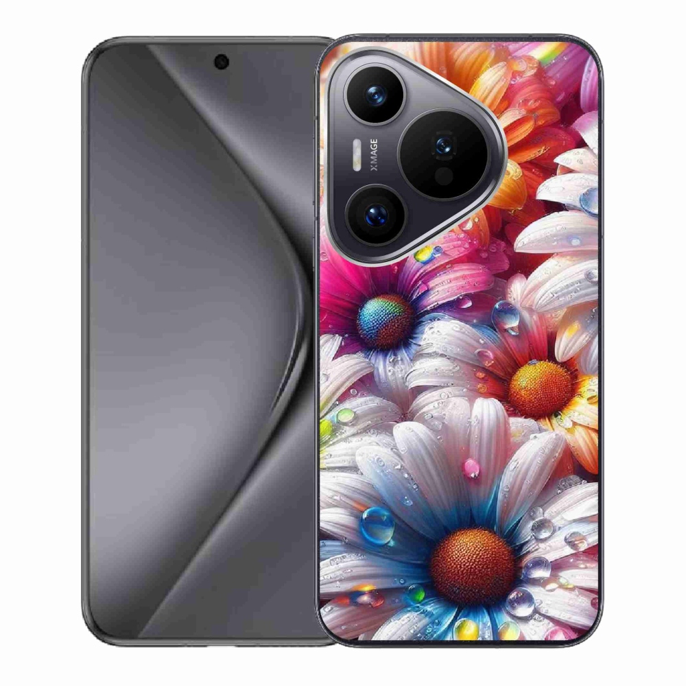 Gelový kryt mmCase na Huawei Pura 70 - barevné kopretiny