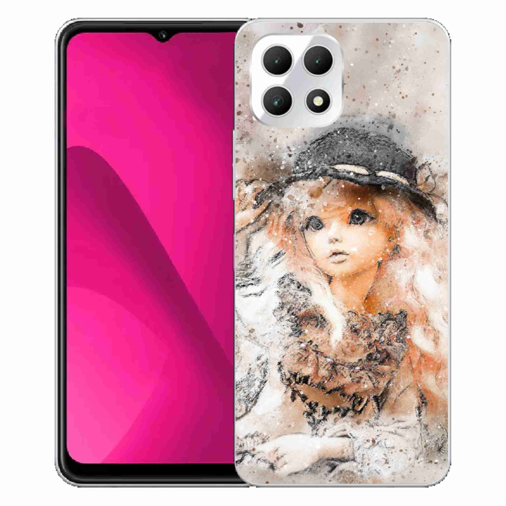 Gelový kryt mmCase na T-Mobile T Phone 2 - holčička s kloboukem