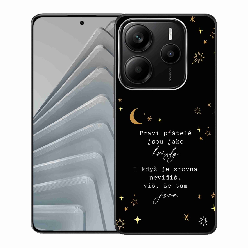 Gelový kryt mmCase na Xiaomi Redmi Note 14 5G - citát 6 černé pozadí