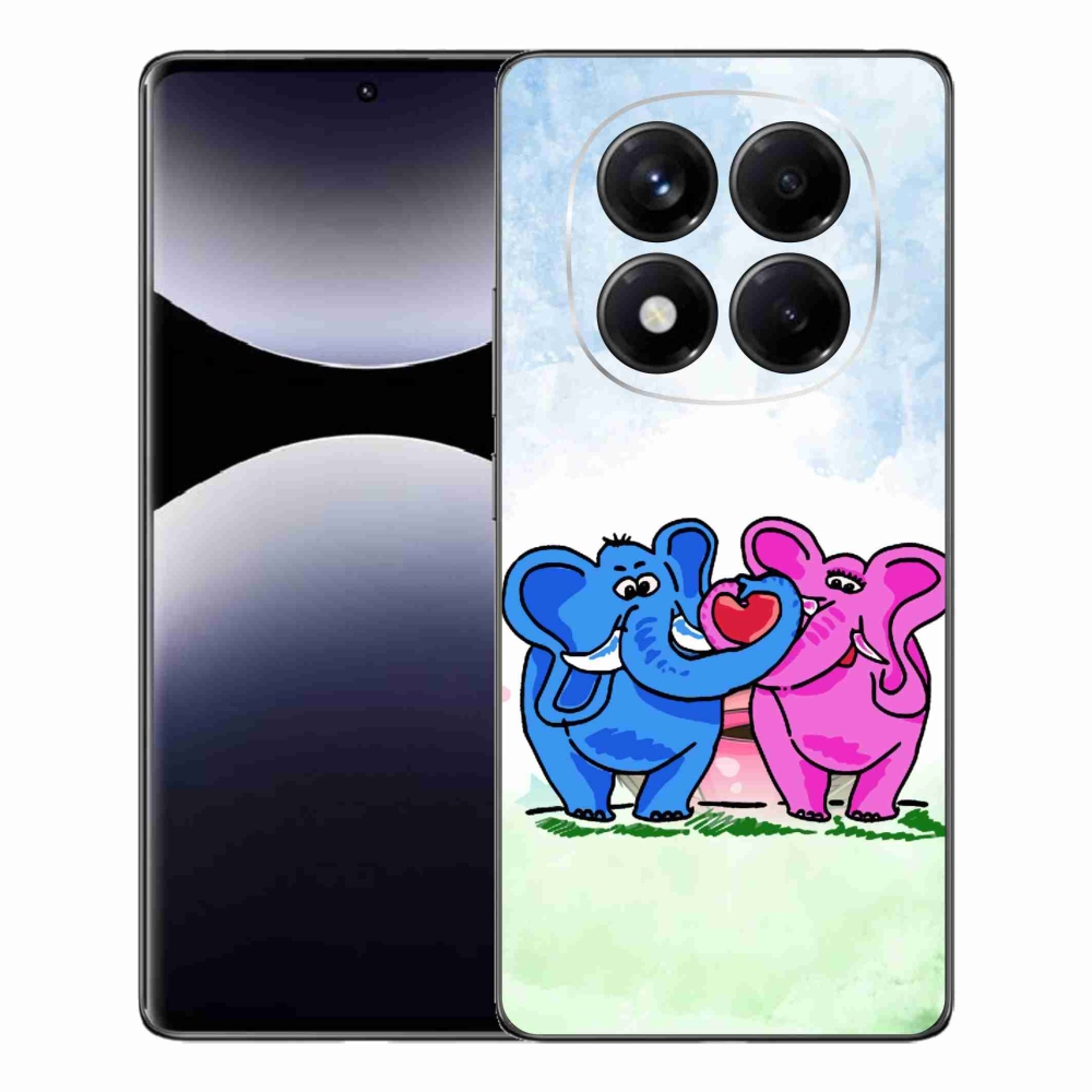 Gelový kryt mmCase na Xiaomi Redmi Note 14 Pro - zamilovaní sloni