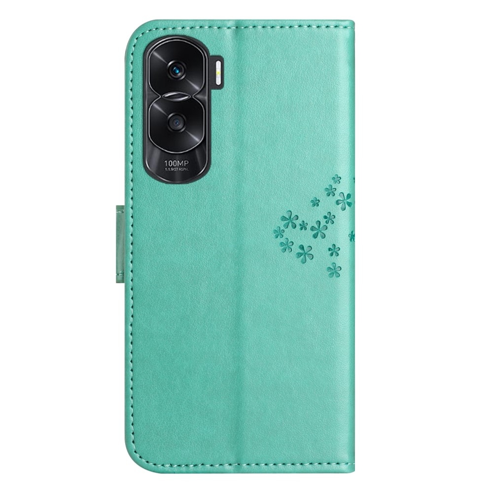 Tree knížkové pouzdro na Honor 90 Lite - modrozelené