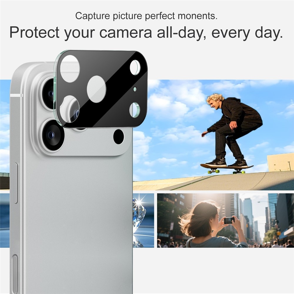 IMK sklo čočky fotoaparátu na iPhone 17 Pro Max - černé