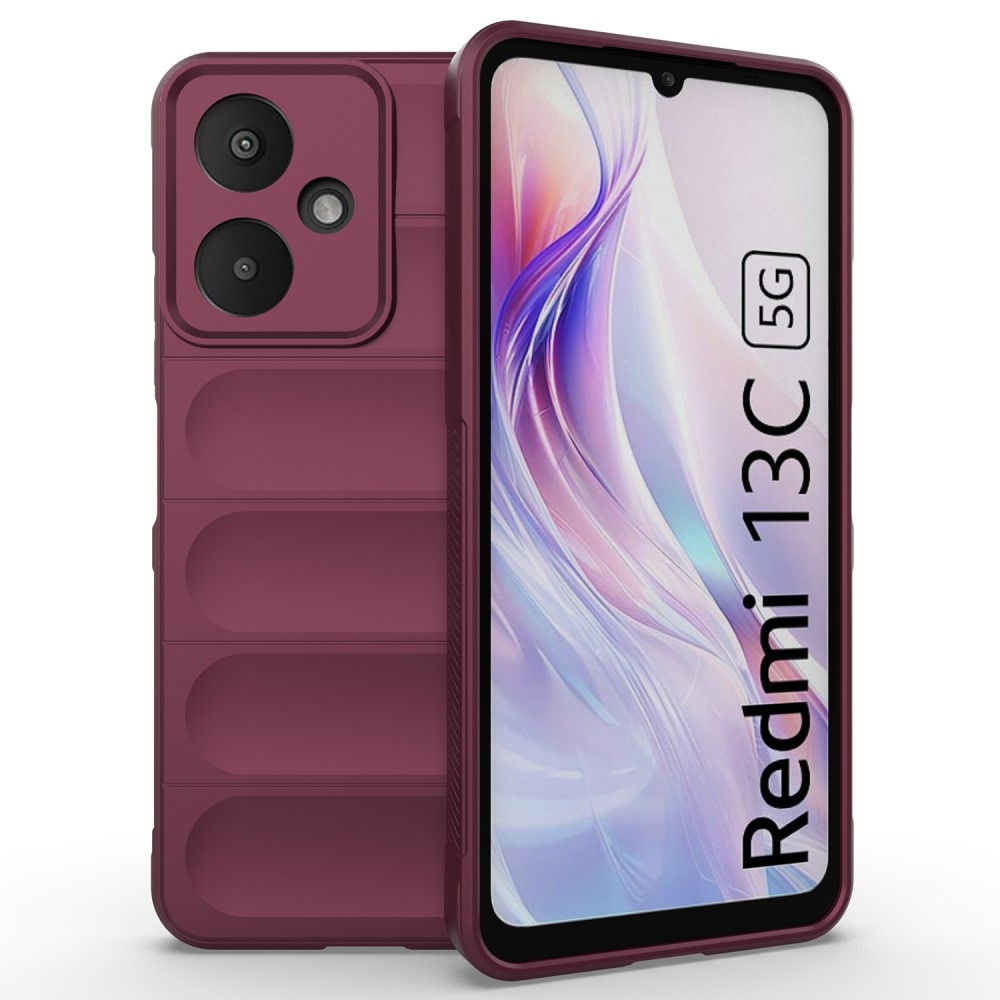 Rugg odolný gelový obal na Xiaomi Redmi 13C 5G - vínový
