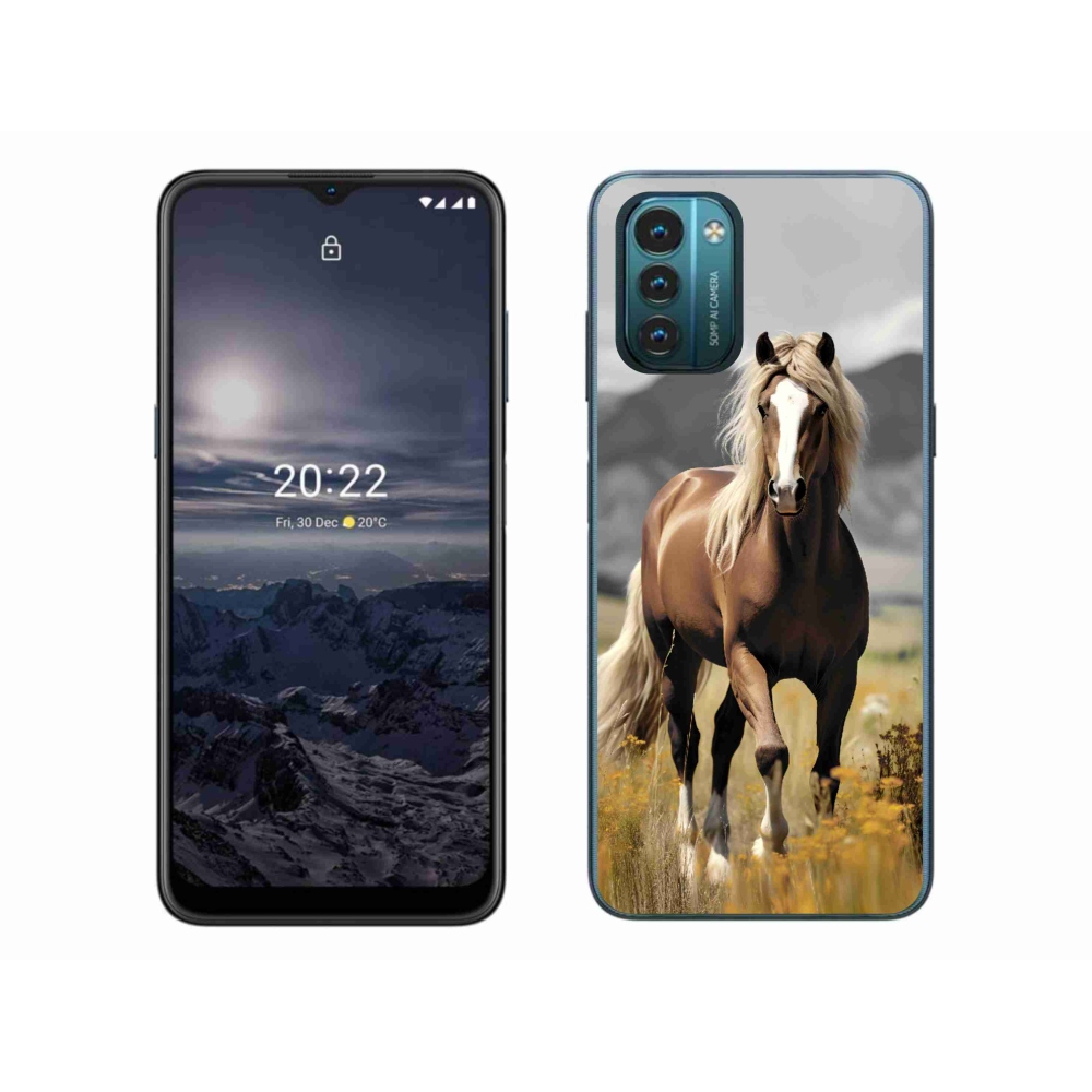 Gelový kryt mmCase na Nokia G11/G21 - hnědý kůň 1