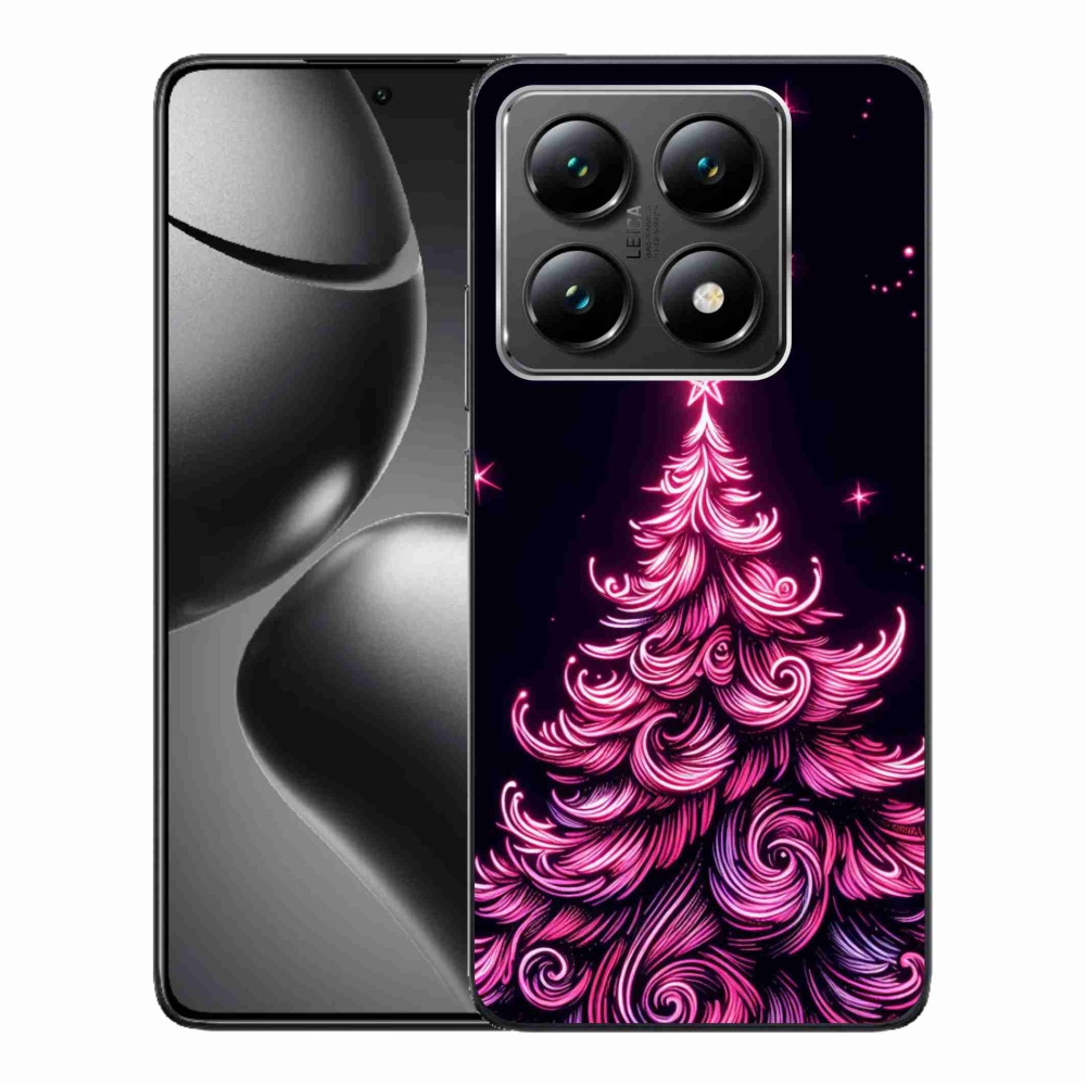 Gelový kryt mmCase na Xiaomi 14T - neonový vánoční stromek 2