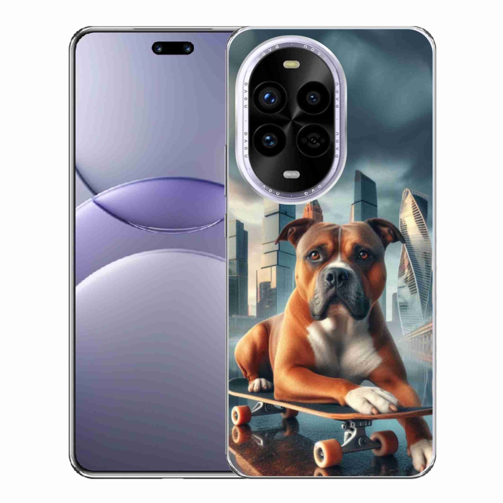 Gelový kryt mmCase na Huawei Nova 13 Pro 5G - pes na skateboardu