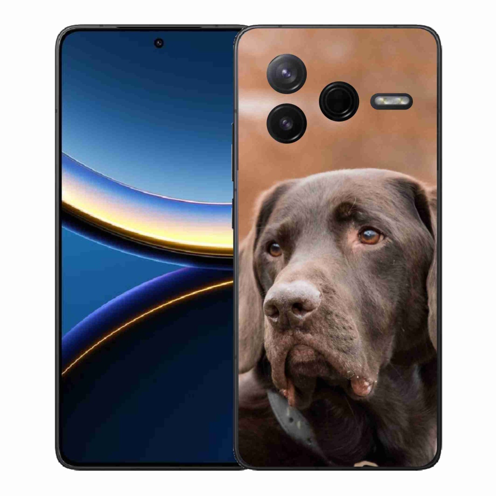 Gelový kryt mmCase na Xiaomi Poco F7 Pro - hnědý labrador