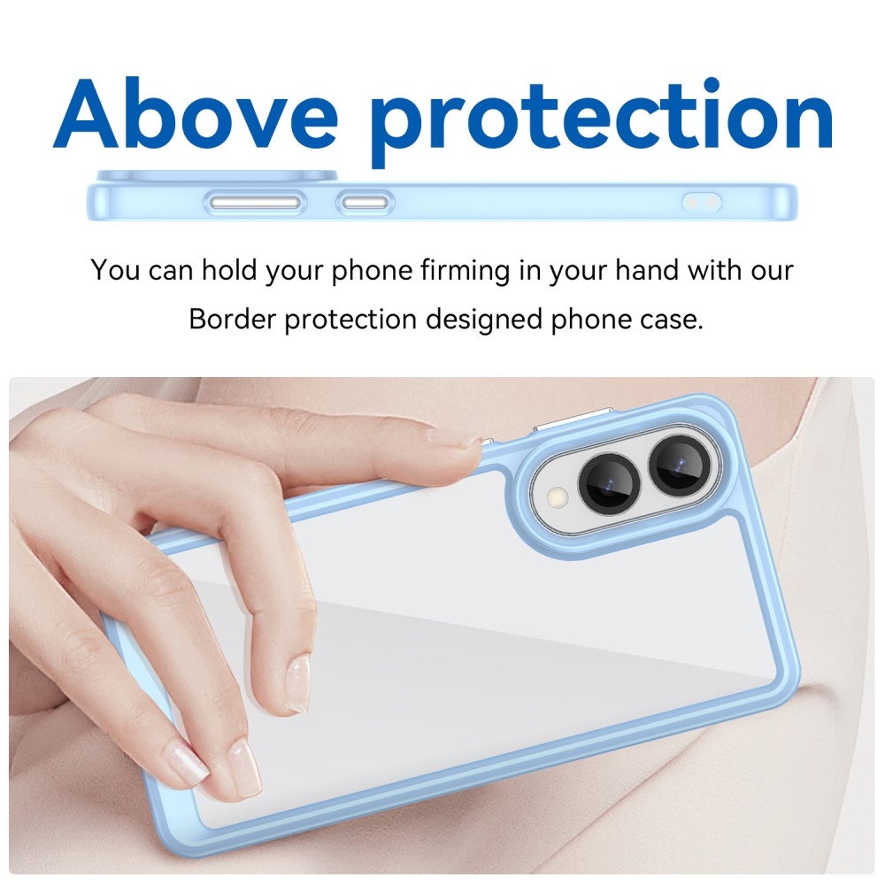 Gelový obal s pevnými zády na Samsung Galaxy S25 Edge - modrý