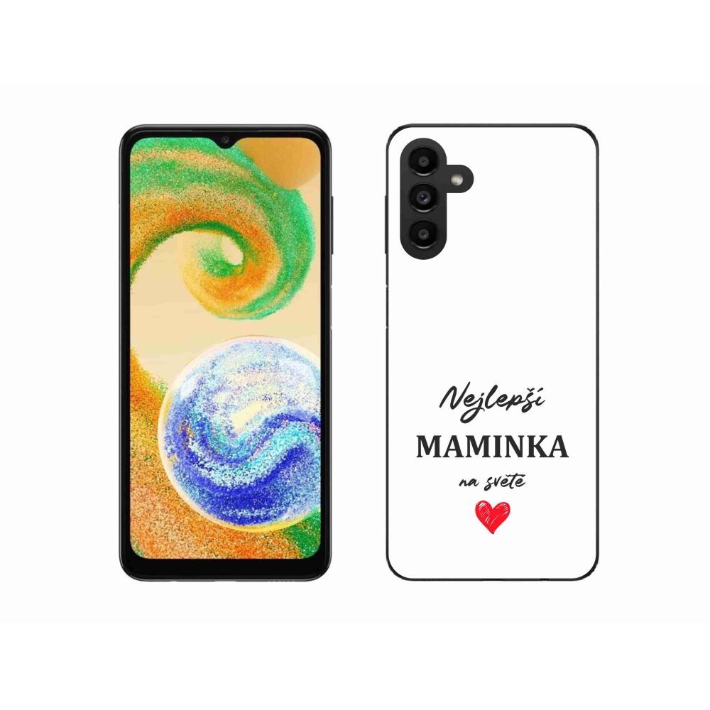 Gelový kryt mmCase na Samsung Galaxy A04s (164.7x76.7x9.1mm) - nejlepší maminka 1 bílé pozadí