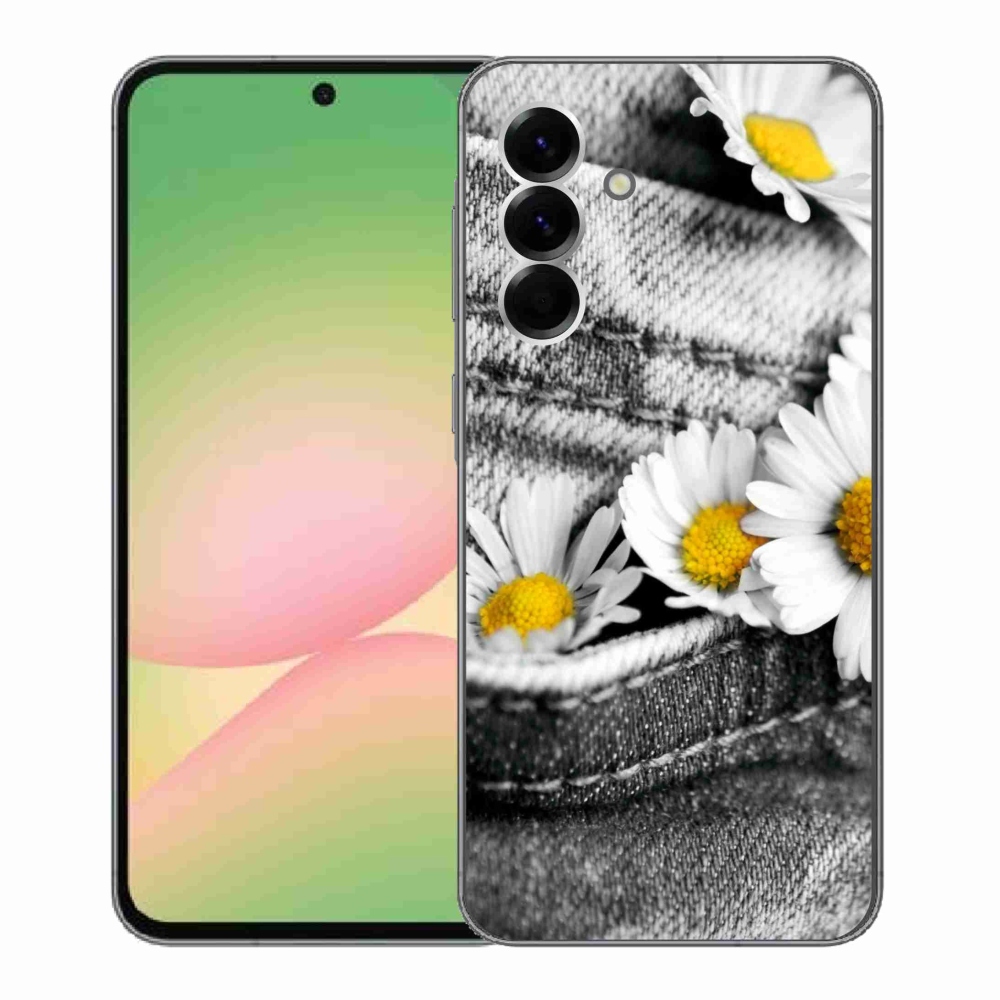 Gelový kryt mmCase na Samsung Galaxy A56 5G - kopretiny
