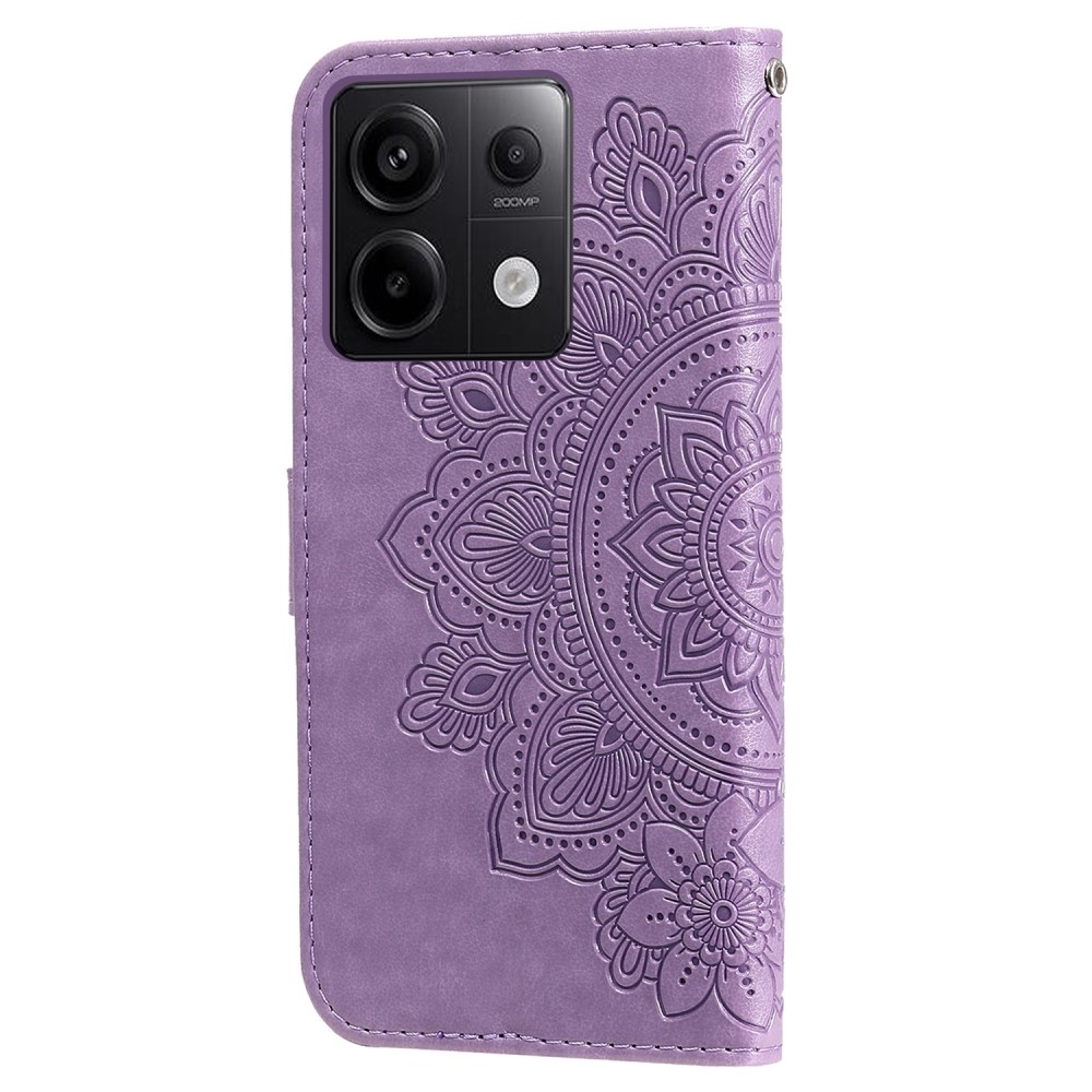 Mandala knížkové pouzdro na Xiaomi Redmi Note 13 Pro 5G/Poco X6 5G - fialové