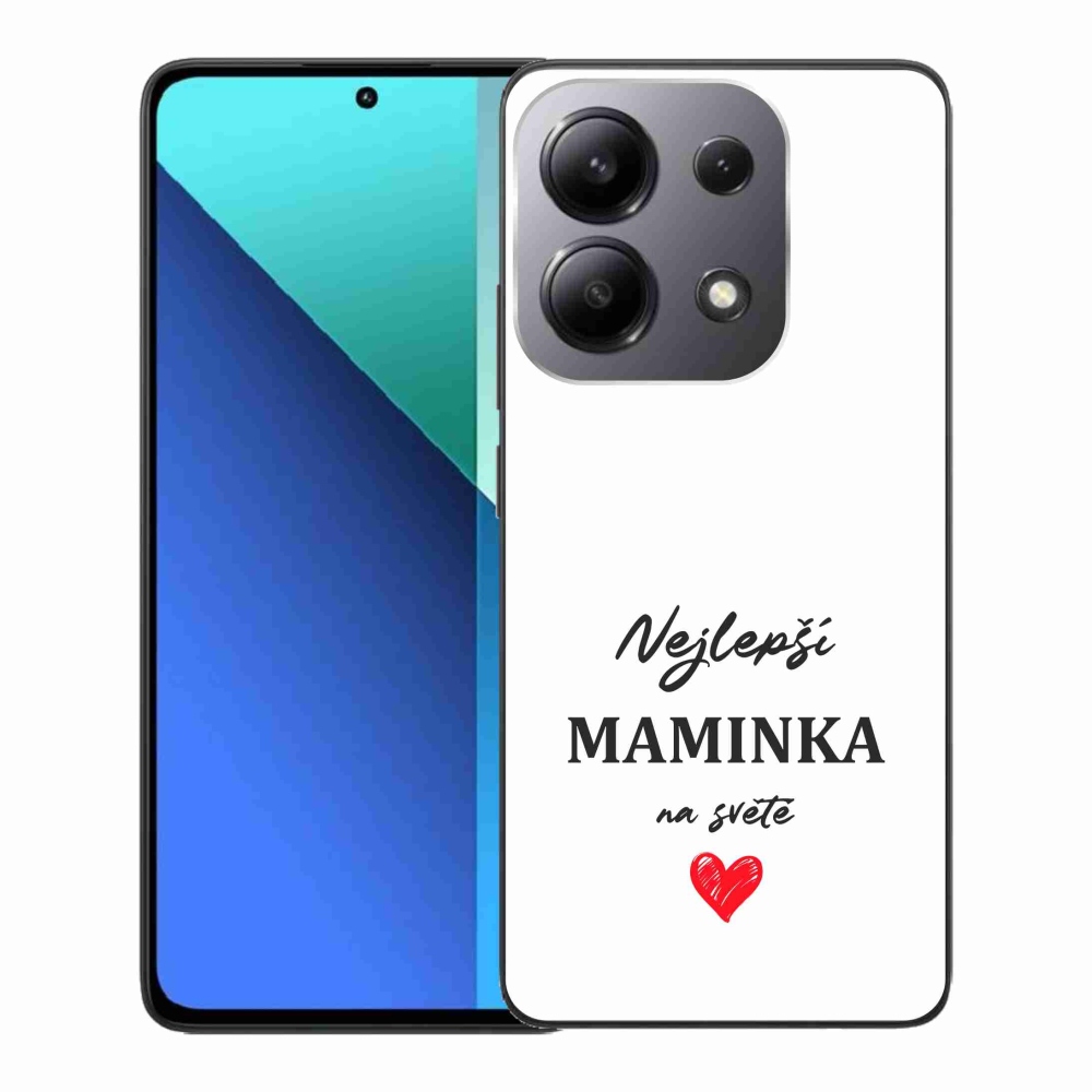 Gelový kryt mmCase na Xiaomi Redmi Note 13 - nejlepší maminka 1 bílé pozadí