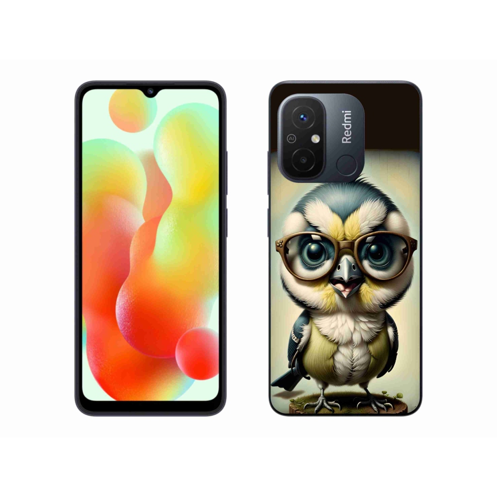 Gelový kryt mmCase na Xiaomi Redmi 12C - mládě s brýlemi