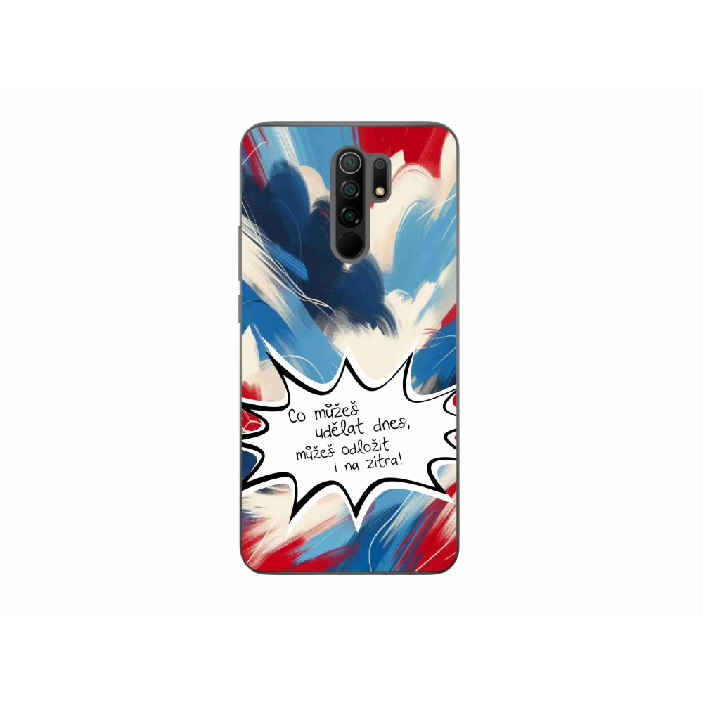 Gelový kryt mmCase na Xiaomi Redmi 9 - vtipný text 9 bílé pozadí