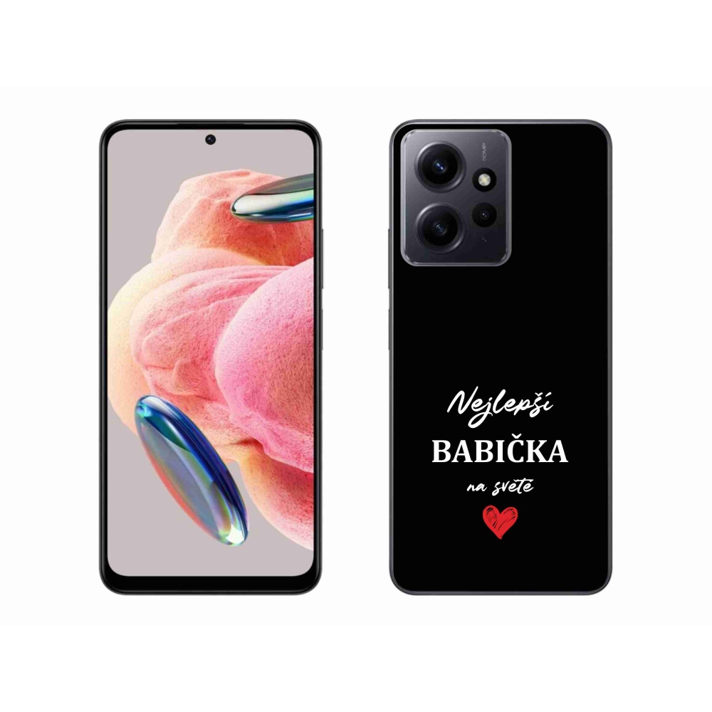 Gelový kryt mmCase na Xiaomi Redmi Note 12 4G - nejlepší babička 1 černé pozadí