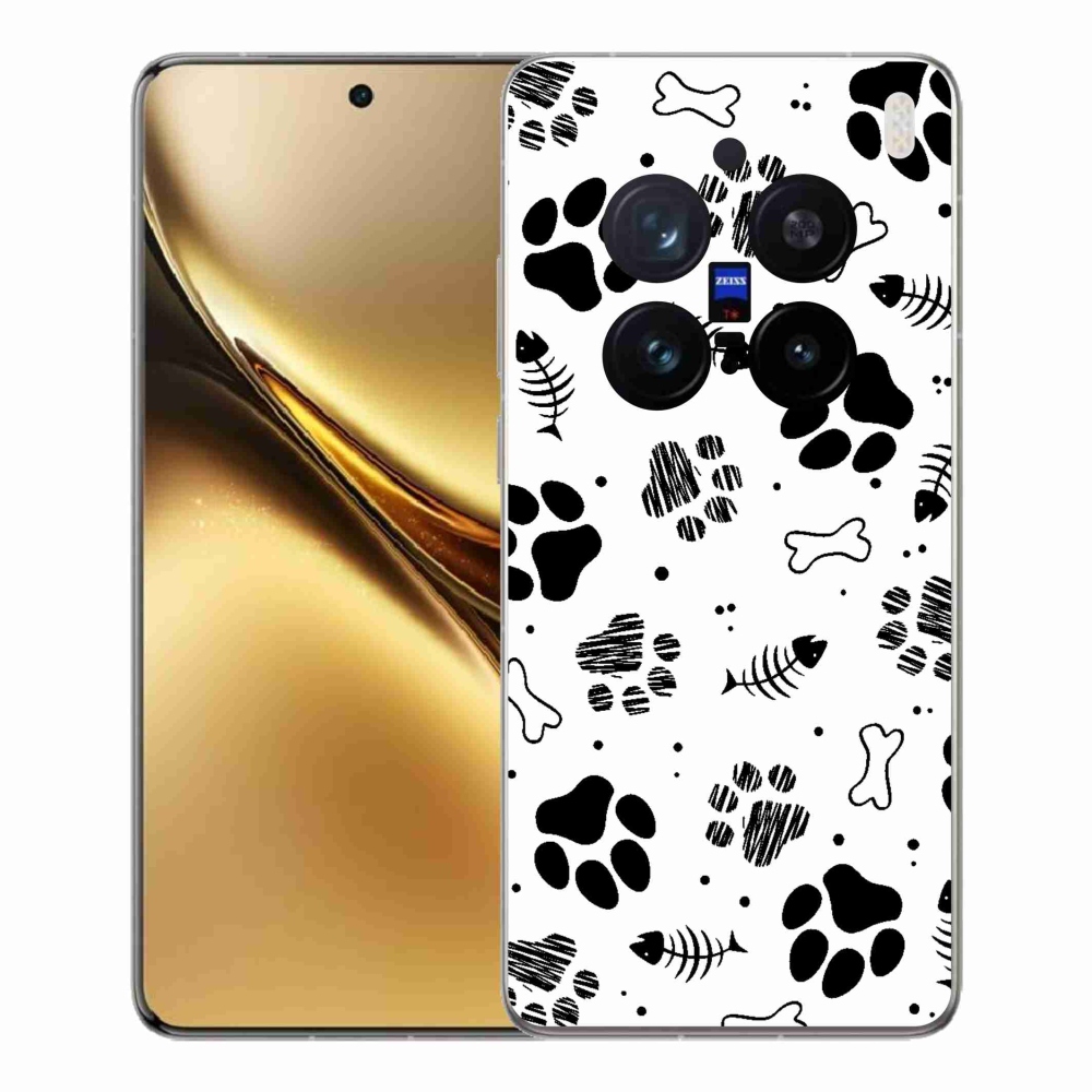Gelový kryt mmCase na Vivo X200 Pro 5G - psí tlapky 1
