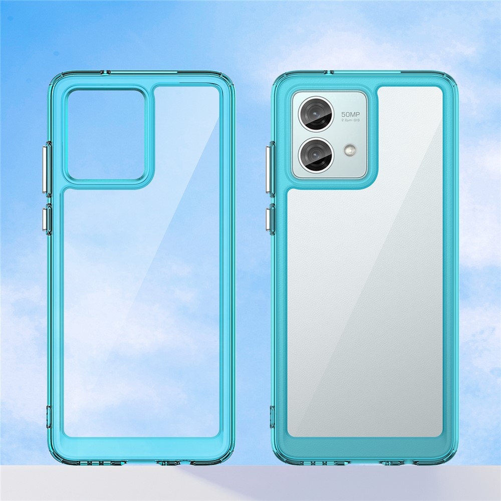 Gelový obal s pevnými zády na Motorola Moto G84 5G - světlemodrý