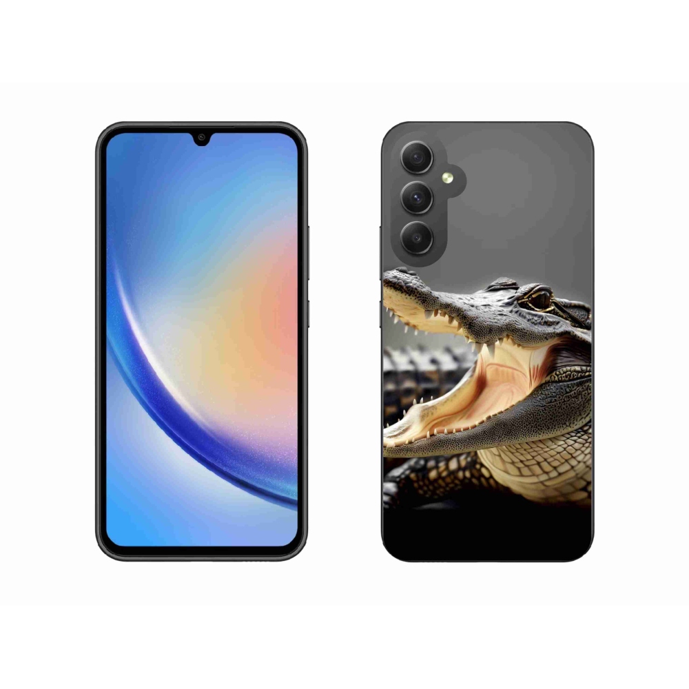 Gelový kryt mmCase na Samsung Galaxy A34 5G - krokodýl