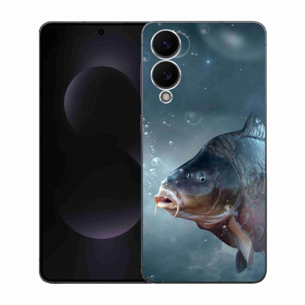 Gelový kryt mmCase na Samsung Galaxy S25 Edge - kapr a bublinky