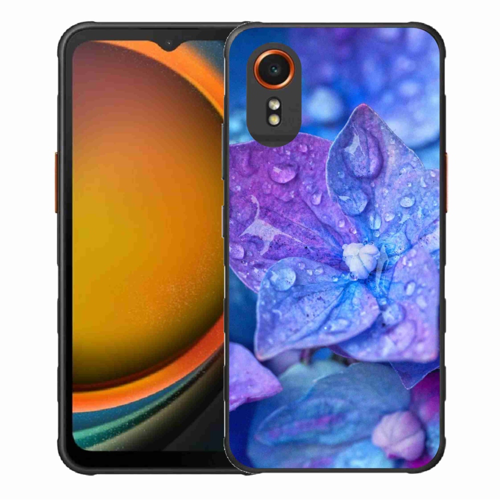 Gelový kryt mmCase na Samsung Galaxy Xcover 7 - fialový květ