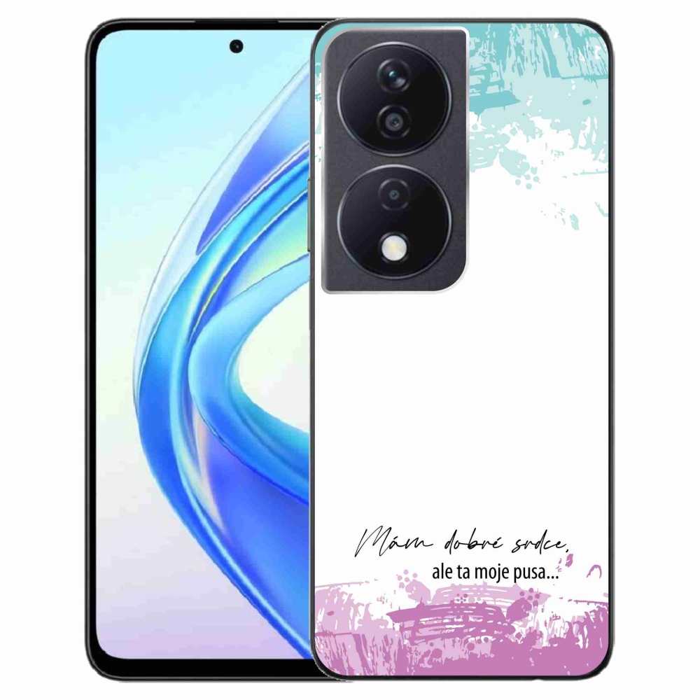 Gelový kryt mmCase na Honor X7b/Honor 90 Smart - vtipný text 3 bílé pozadí