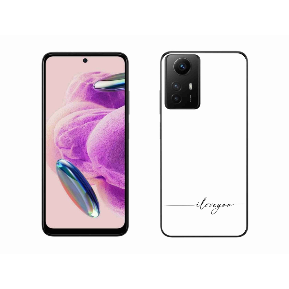 Gelový kryt mmCase na Xiaomi Redmi Note 12S - I love you bílé pozadí