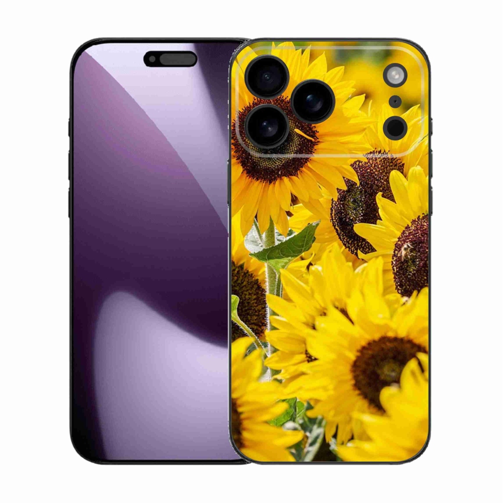 Gelový kryt mmCase na iPhone 17 Pro Max - slunečnice