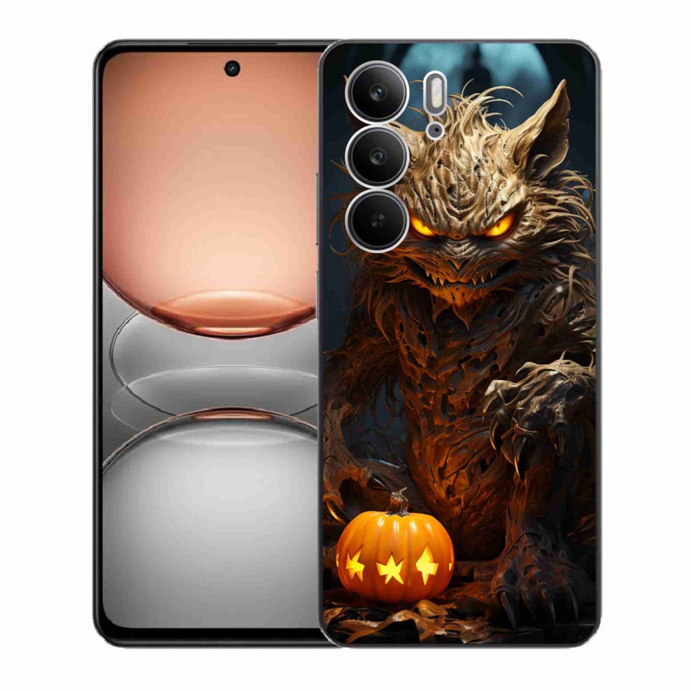 Gelový kryt mmCase na Realme C75 - halloweenská příšera